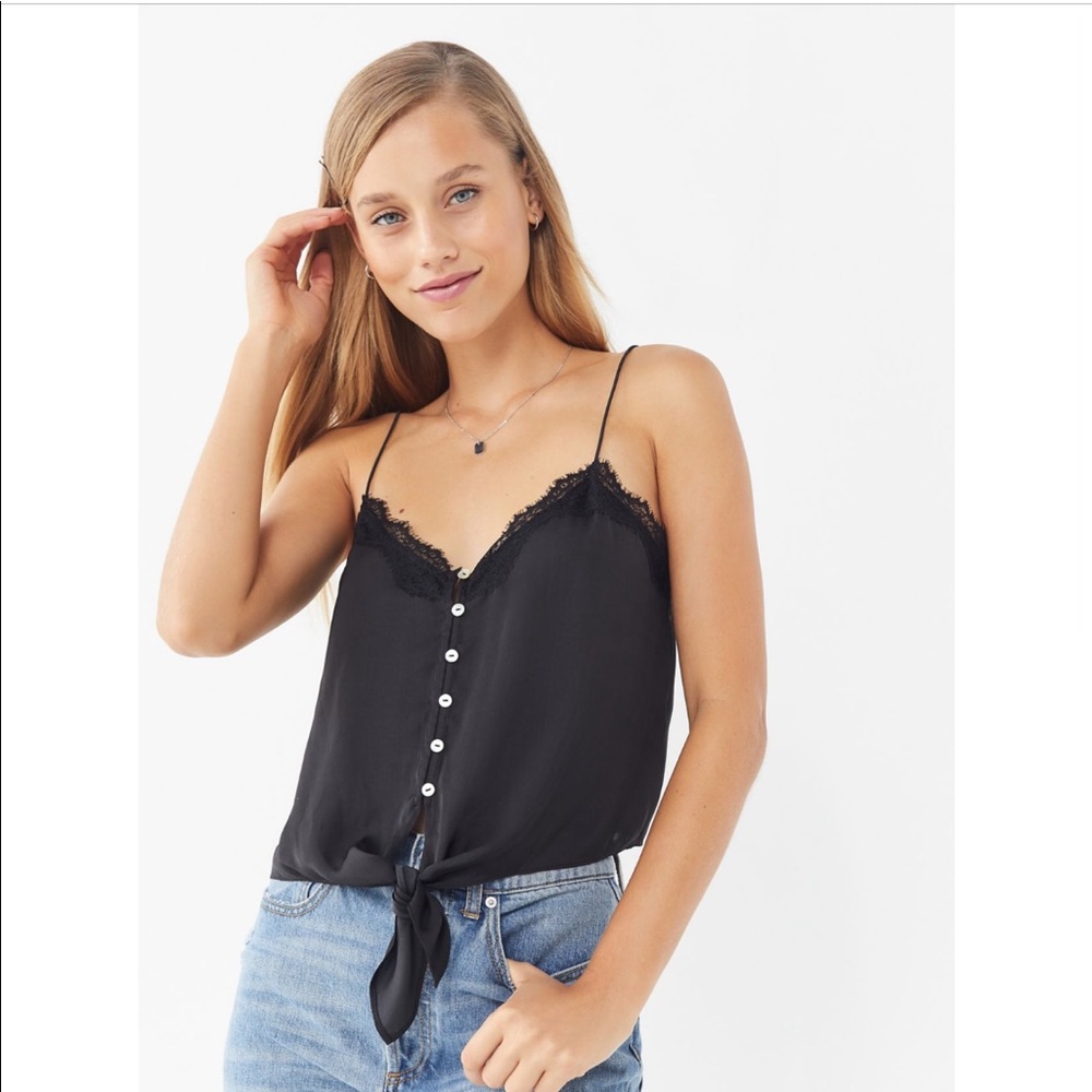 UO Out from Under space-Trim Button Front Cami